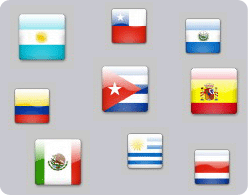 Banderas de países latinoamericanos