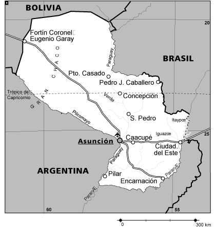 Mapa de Paraguay